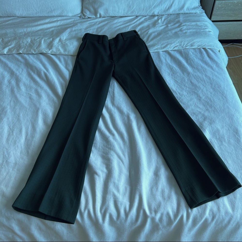 Vintage Retro Bellbottom Style Green Pants